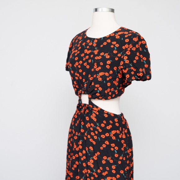 STAUD | Calypso Poppy Cut-Out Dress - Picture 12 of 14
